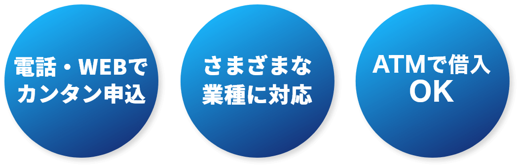 個人事業者でもご融資可能　つなぎ融資でのご利用も可能　最短0日でご融資可能