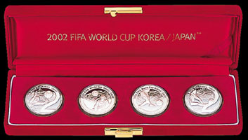 2002年 FIFA 日韓ワールドカップ 記念コイン 純銀  8枚