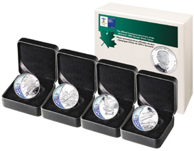 2010年バンクーバー冬季オリンピック公式記念コインカナダ25ドル銀貨5種セット